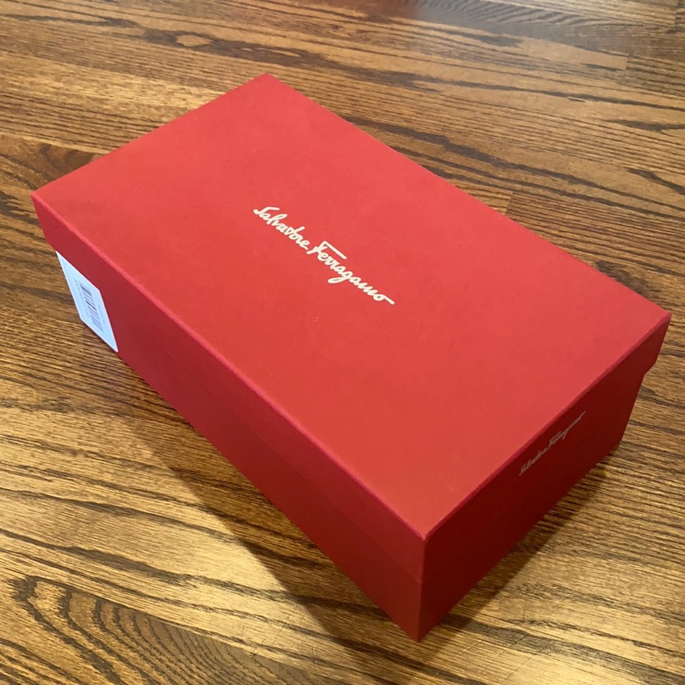 Black Ferragamo loafers with silver buckle. size 8.5D never worn